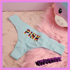 NWT VS PINK Blue Tanga: XL Multicolor Chic Comfort!  NWT